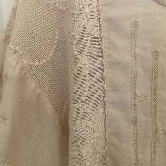 Zara Lace Embroidered Top Blouse medium - Picture 2 of 3